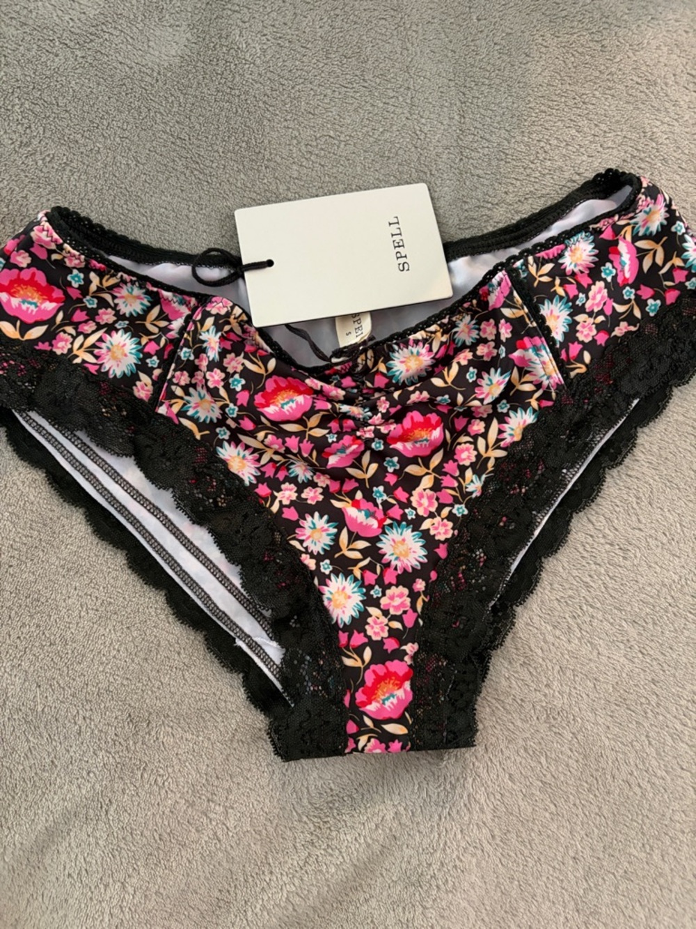 Spell Impala Lily Brief in Night Blossom NWT